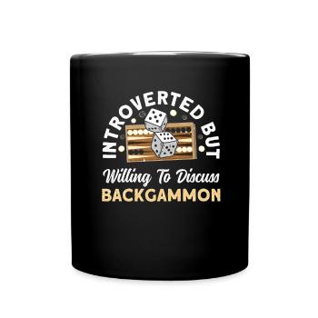 Board Game Funny Backgammon - Full Colour Mug - black - Front