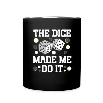 Jeu de société Backgammon drôle - Mug uni - noir - Devant