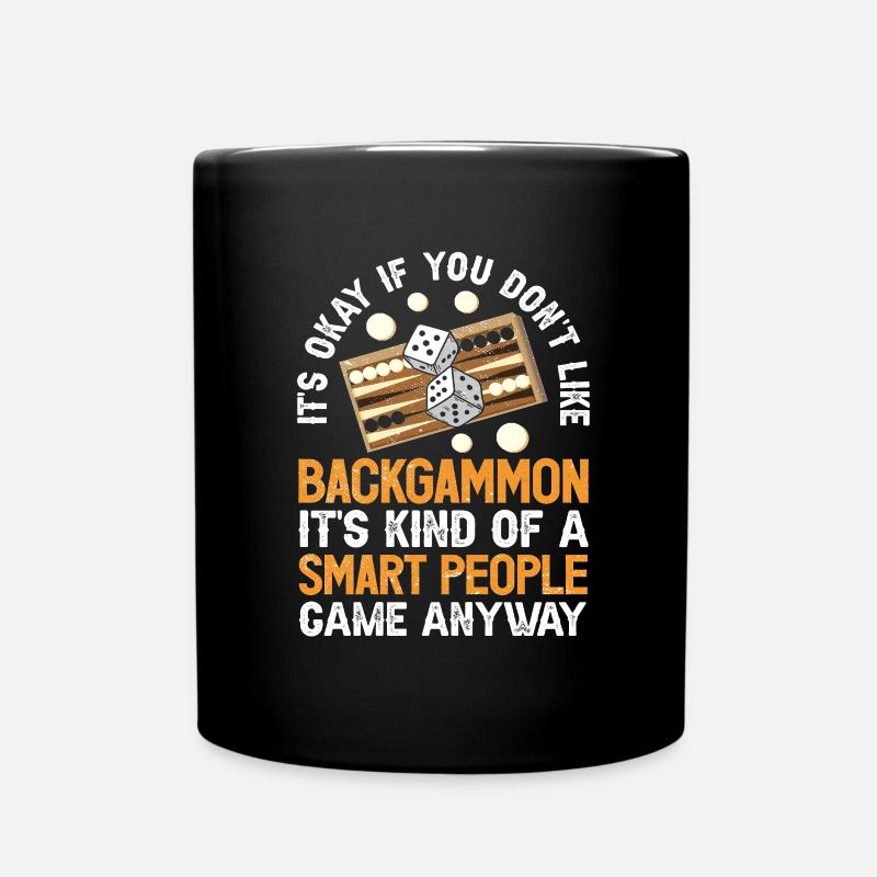Brettspiel Lustiges Backgammon - Tasse einfarbig - Schwarz