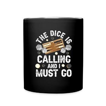 Board Game Funny Backgammon - Full Colour Mug - black - Front