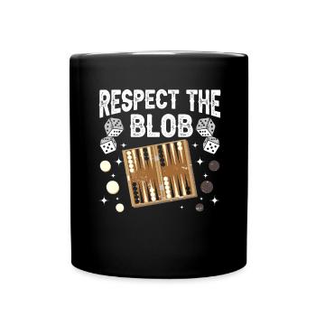 Jeu de société Backgammon drôle - Mug uni - noir - Devant