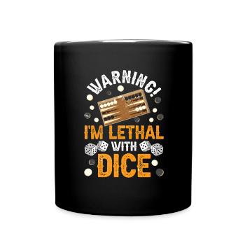 Board Game Funny Backgammon - Full Colour Mug - black - Front