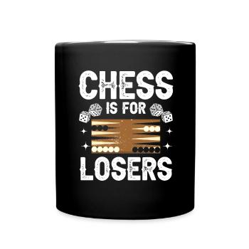 Board Game Funny Backgammon - Full Colour Mug - black - Front