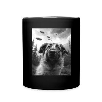 Chien - Berger d’Anatolie extraterrestre OVNI - Mug uni - noir - Devant