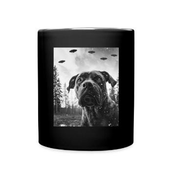 Chien - Alien Selfie Boerboel UFO - Mug uni - noir - Devant