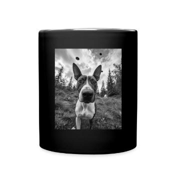 Chien - Alien Selfie Bull Terrier UFO - Mug uni - noir - Devant