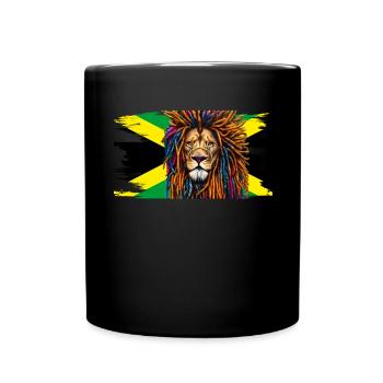 Jamaika Löwe Rastafari Reggae Music - Tasse einfarbig - Schwarz - Vorne