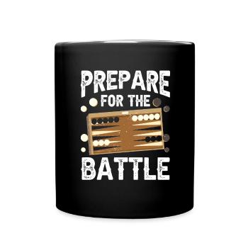 Brettspiel Lustiges Backgammon - Tasse einfarbig - Schwarz - Vorne