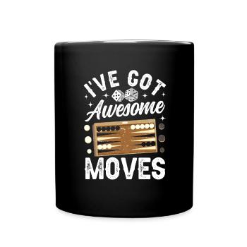 Board Game Funny Backgammon - Full Colour Mug - black - Front