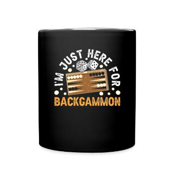 Board Game Funny Backgammon - Full Colour Mug - black - Front