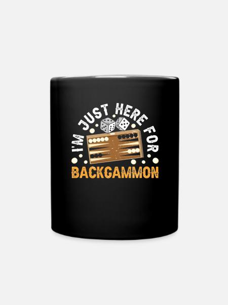 Brettspiel Lustiges Backgammon - Tasse einfarbig - Schwarz