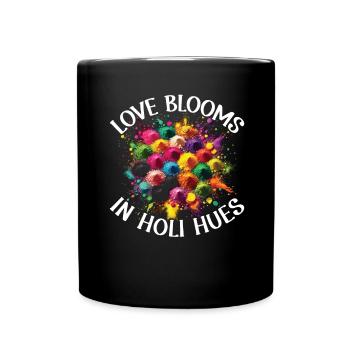 Happy Holi Greetings Hinduism Indian Festival - Full Colour Mug - black - Front