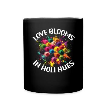 Happy Holi Greetings Hinduism Indian Festival - Full Colour Mug - black - Front