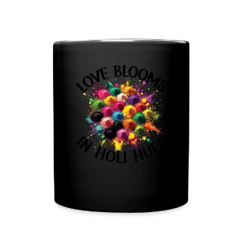 Happy Holi Greetings Hinduism Indian Festival - Full Colour Mug - black - Front