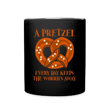 Bretzels de Bavière Bretzel - Mug uni - noir - Devant