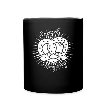 Pretzels Joke Pretzel - Tasse einfarbig - Schwarz - Vorne