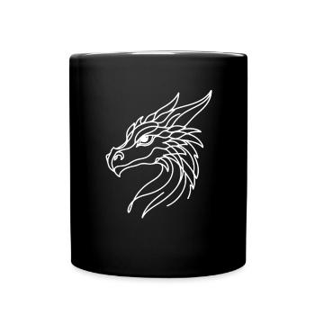 Line Art Papa Maman - Dragon - Mug uni - noir - Devant