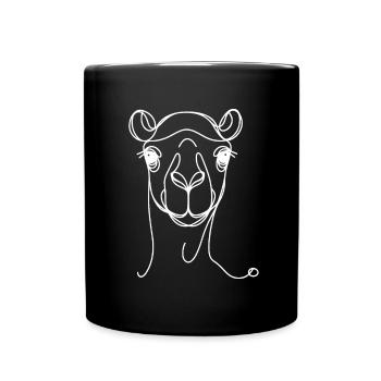 Line Art Papa Maman - Camel - Mug uni - noir - Devant