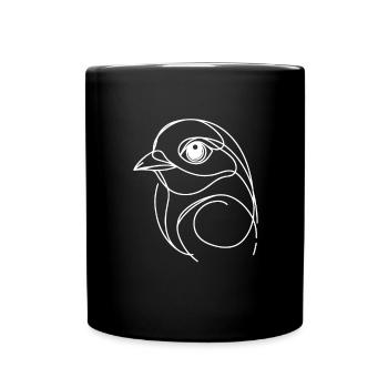 Line Art Dad Mom - Bird - Full Colour Mug - black - Front