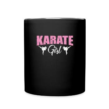 Fille de karaté - Mug uni - noir - Devant