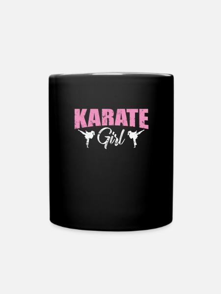 Karate Girl - Full Colour Mug - black