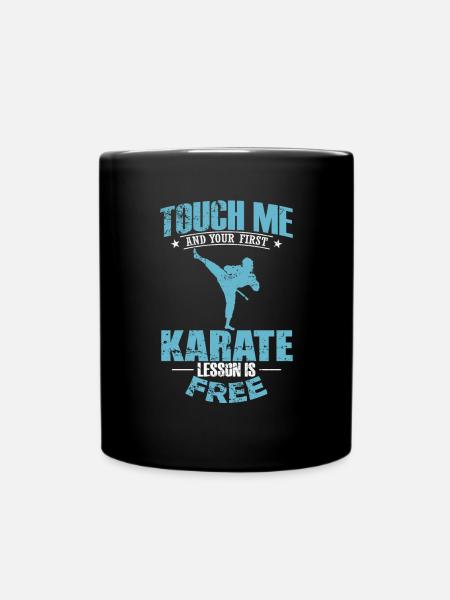 Touch Me and your 1st Karate Lesson is Free - Full Colour Mug - black