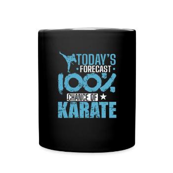 Prévisions d’aujourd’hui : 100 % de chances de karaté - Mug uni - noir - Devant