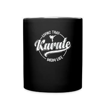 Vivre ce karaté ... - Mug uni - noir - Devant