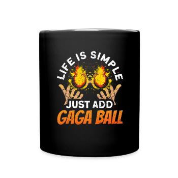 Dodgeball Hexagon Pit Sports Gaga Ball - Full Colour Mug - black - Front
