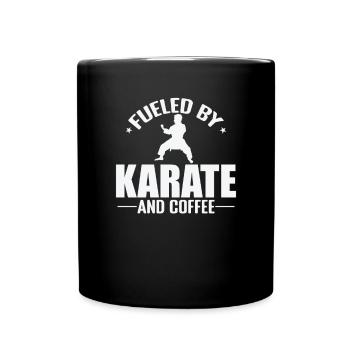 Fueled by Karate and Coffee - Full Colour Mug - black - Front