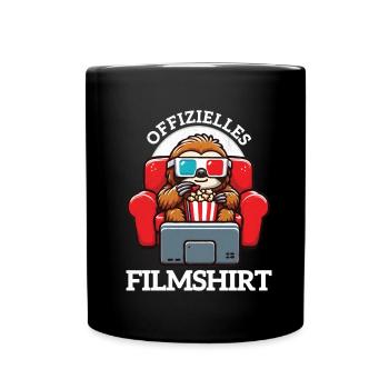 Offizielles Filmshirt Filmfans Cineasten Faultier - Tasse einfarbig - Schwarz - Vorne