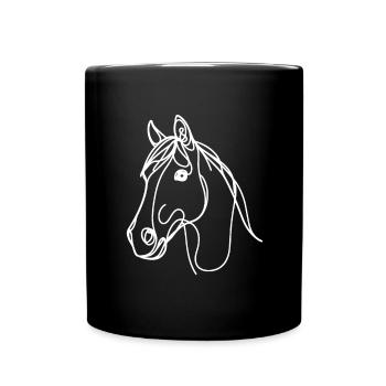 Dessin au trait Papa Maman - Morgan - Mug uni - noir - Devant