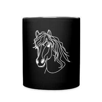 Dessin au trait Papa Maman - Hafelner - Mug uni - noir - Devant