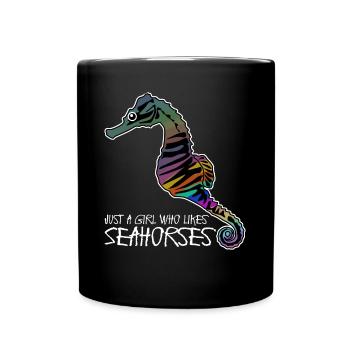Seahorse Ocean Seahorses - Tasse einfarbig - Schwarz - Vorne