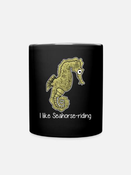 Hippocampe Hippocampe Plage des Hippocampes - Mug uni - noir