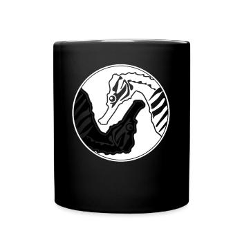 Yin and Yang Seahorses - Tasse einfarbig - Schwarz - Vorne
