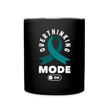 Teal Ribbon PTSD Stress Angststörung - Tasse einfarbig - Schwarz - Vorne