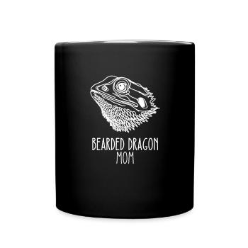 Linie Art Best Mama - Bärtiger Drache - Tasse einfarbig - Schwarz - Vorne