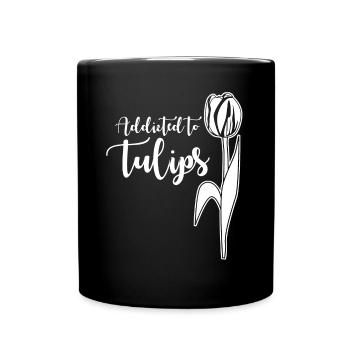 Tulips Tulip Flower Flowers Garden - Full Colour Mug - black - Front