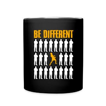 Sei anders Boxen - Tasse einfarbig - Schwarz - Vorne
