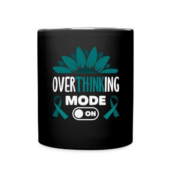 Teal Ribbon PTSD Stress Angststörung - Tasse einfarbig - Schwarz - Vorne