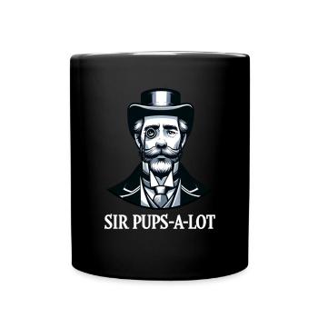 Sir Pups A Lot Sir Furz A Lot - Tasse einfarbig - Schwarz - Vorne