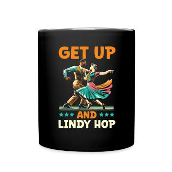 Lindy Hop Tänzer Swinging Dancing Swing Dance - Tasse einfarbig - Schwarz - Vorne