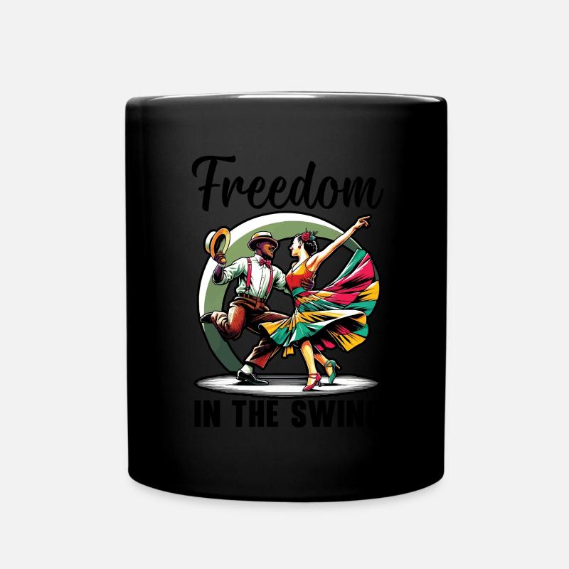 Lindy Hop Tänzer Swinging Dancing Swing Dance - Tasse einfarbig - Schwarz