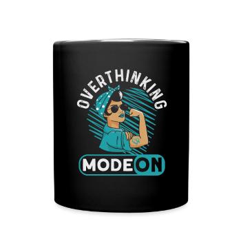 Teal Ribbon PTSD Stress Angststörung - Tasse einfarbig - Schwarz - Vorne