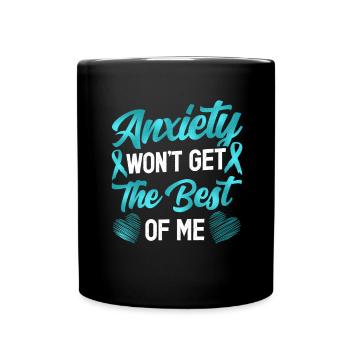 Teal Ribbon PTSD Stress Angststörung - Tasse einfarbig - Schwarz - Vorne