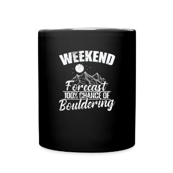 Prévisions du week-end 100% de chances de bloc - Mug uni - noir - Devant