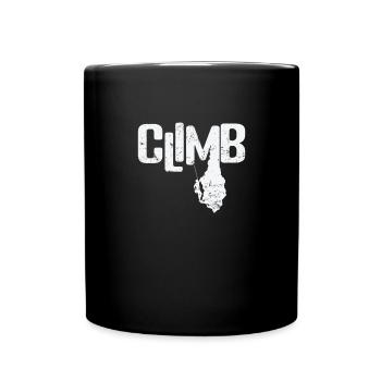Climb Bouldern - Tasse einfarbig - Schwarz - Vorne