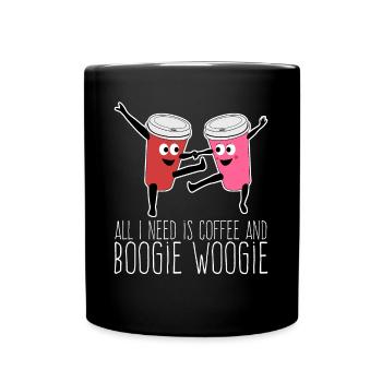 Boogie Woogie Coffee Dance Dancing - Tasse einfarbig - Schwarz - Vorne