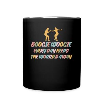 Boogie Woogie Retro Dance Swing - Tasse einfarbig - Schwarz - Vorne